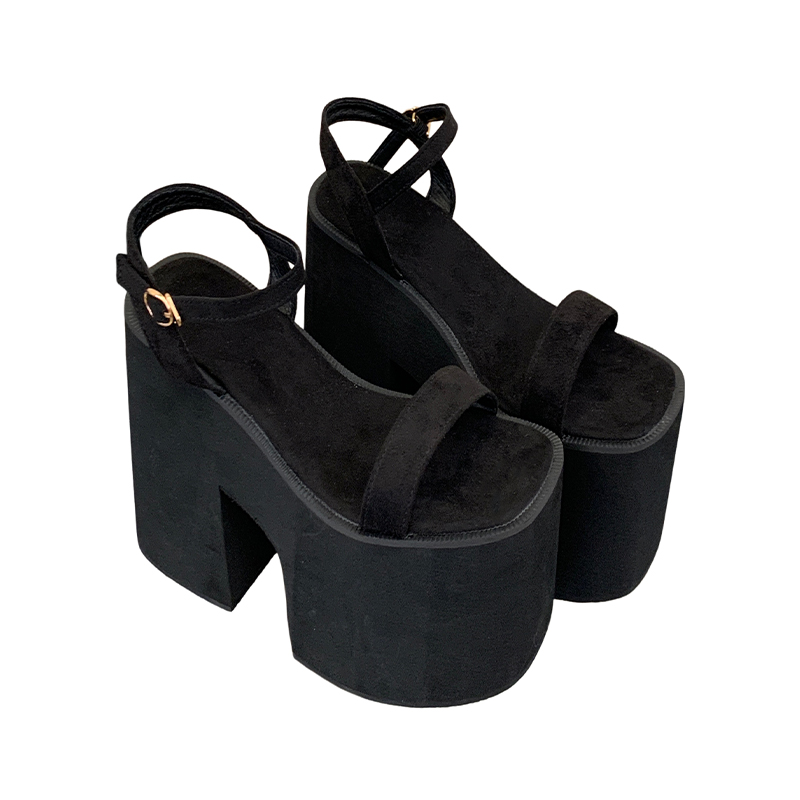 13cm High Heel Platform Wedge Slip-On Plus Size Simple Women's Summer Slippers Sandals - Style c90942 - Image 5