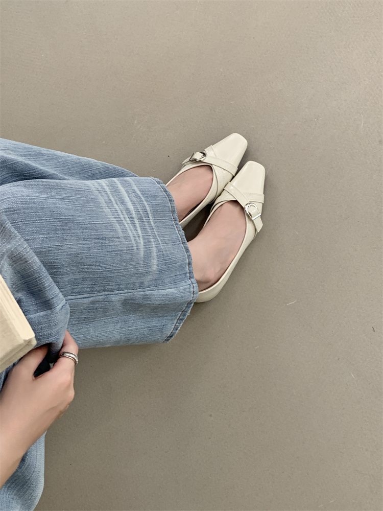 Women's Square Toe Mary Jane Shoes Low Heel Slip-On Comfortable PU Leather Loafers 2026 - Image 4